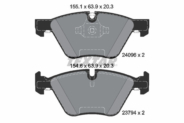 Set placute frana TEXTAR 2409601