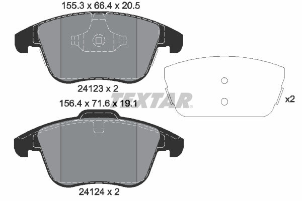 set placute frana,frana disc 2412305 TEXTAR