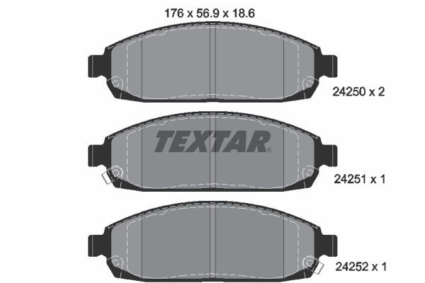 set placute frana,frana disc 2425001 TEXTAR
