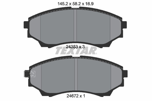 set placute frana,frana disc 2435301 TEXTAR