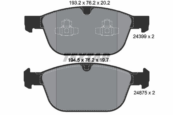 Set placute frana TEXTAR 2439901
