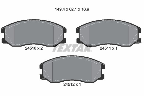 Set placute frana TEXTAR 2451001