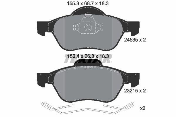 set placute frana,frana disc 2453501 TEXTAR