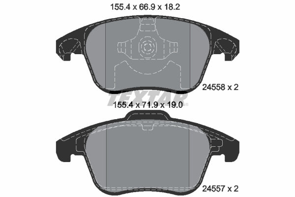set placute frana,frana disc 2455801 TEXTAR