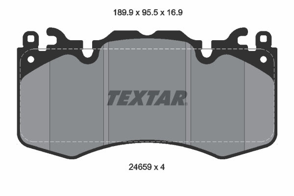 set placute frana,frana disc 2465901 TEXTAR