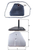 Filtru hidraulic, cutie de viteze automata HX 164D1 MAHLE