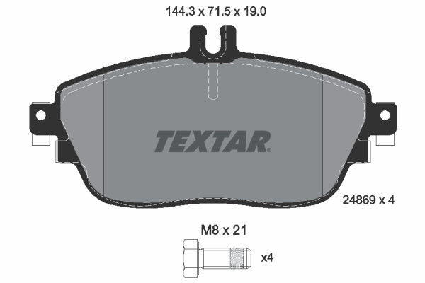 set placute frana,frana disc 2486901 TEXTAR