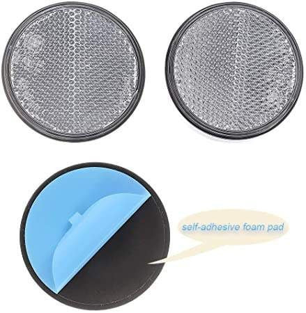 Catadioptru rotund autoadeziv 60mm Alb Runkit - RKDI09