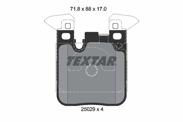 set placute frana,frana disc 2502902 TEXTAR