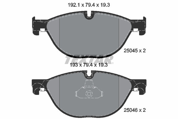 set placute frana,frana disc 2504501 TEXTAR