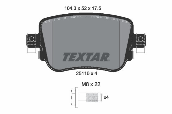 set placute frana,frana disc 2511003 TEXTAR