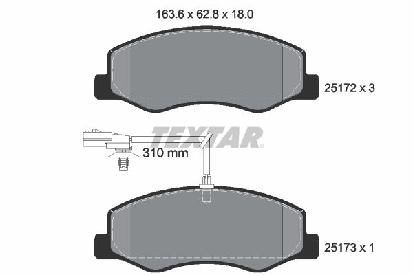 set placute frana,frana disc 2517201 TEXTAR