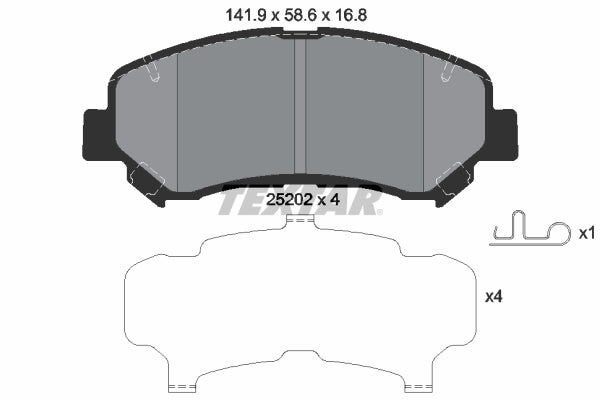 set placute frana,frana disc 2520201 TEXTAR