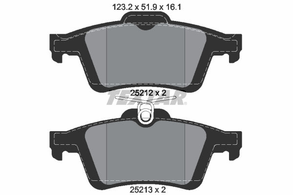 set placute frana,frana disc 2521201 TEXTAR