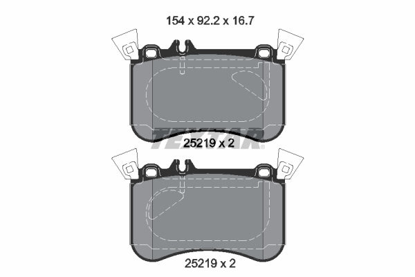 set placute frana,frana disc 2521905 TEXTAR
