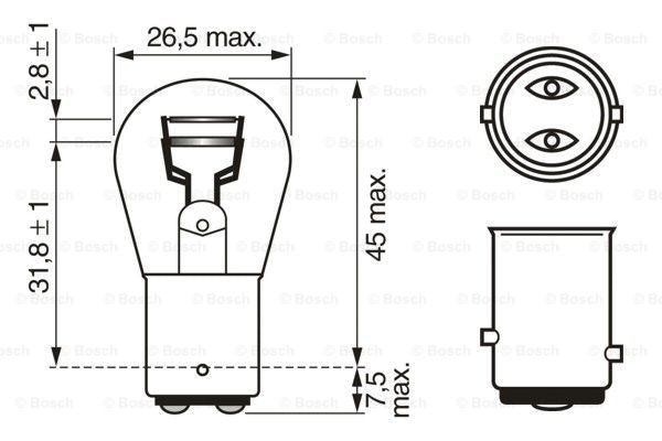 Bec Bosch Pure Light P21/5W 12V 21/5W BAY15d - 1987302202