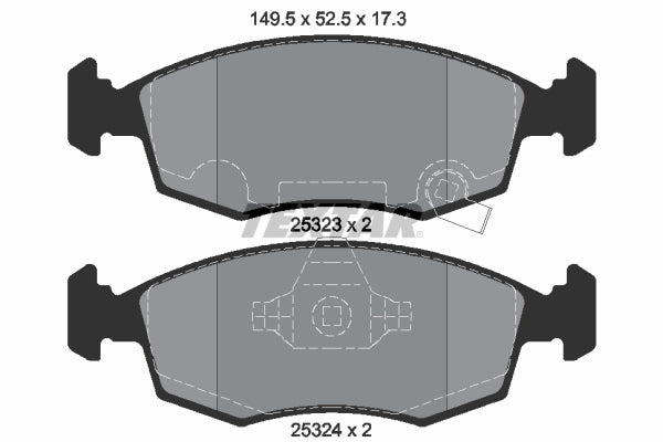 set placute frana,frana disc 2532301 TEXTAR