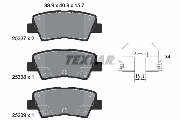 set placute frana,frana disc 2533703 TEXTAR