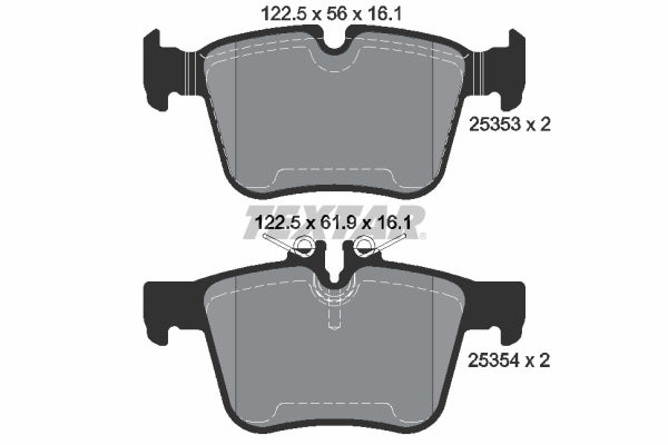 set placute frana,frana disc 2535301 TEXTAR