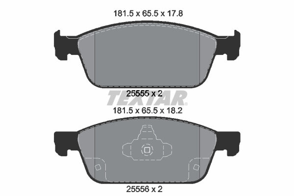 set placute frana,frana disc 2555501 TEXTAR
