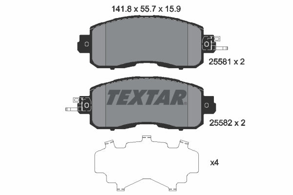 set placute frana,frana disc 2558101 TEXTAR