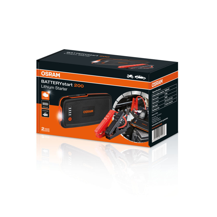Jump starter pentru pornire masina, acumulator extern power bank 6000 mAh Osram Batterystart 200 - OBSL200