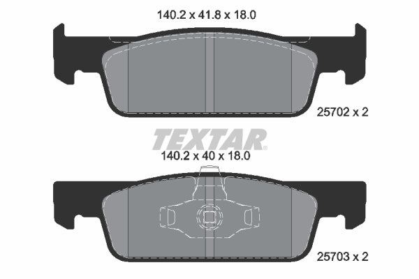 set placute frana,frana disc 2570201 TEXTAR