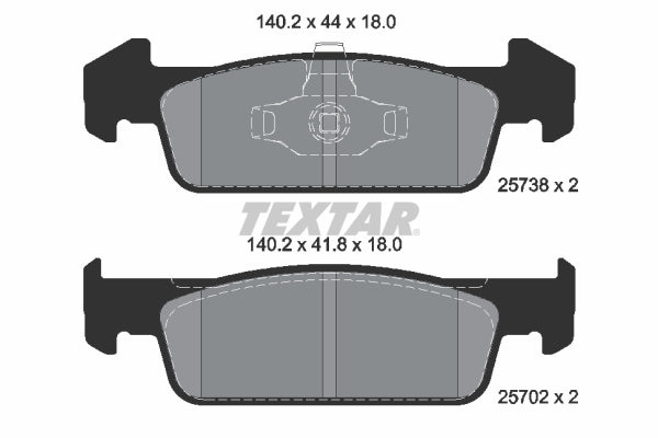 set placute frana,frana disc 2573801 TEXTAR