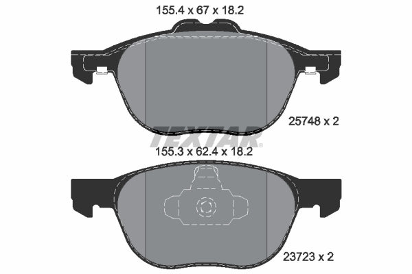 set placute frana,frana disc 2574801 TEXTAR