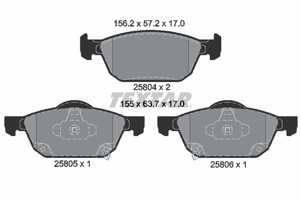 set placute frana,frana disc 2580401 TEXTAR
