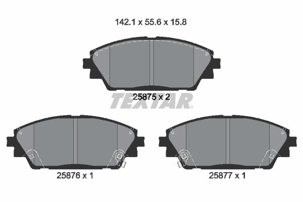 set placute frana,frana disc 2587501 TEXTAR