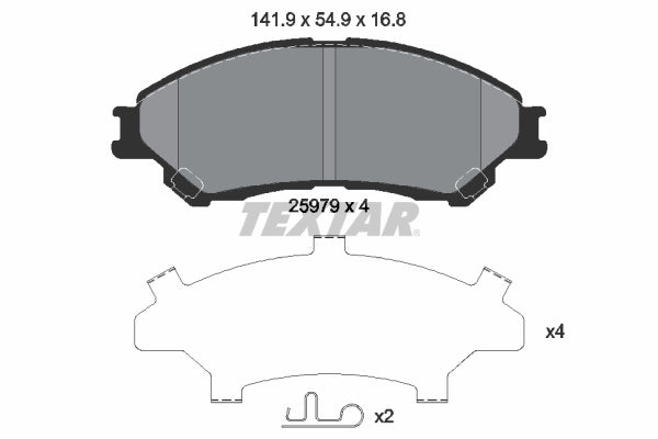 set placute frana,frana disc 2597901 TEXTAR