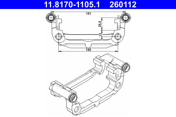 Suport,etrier 11.8170-1105.1 ATE