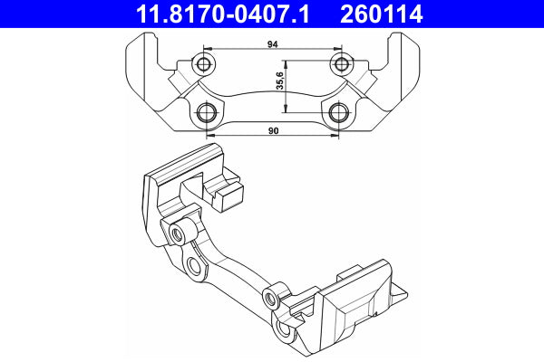 Suport,etrier 11.8170-0407.1 ATE