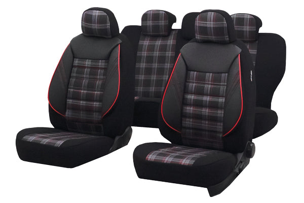 SET HUSE SCAUN SPORT NEGRU-ROSU