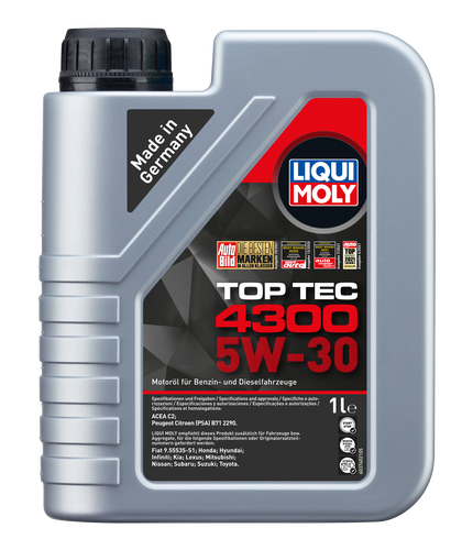 LIQUI MOLY TOP TEC 4300 5W-30- API SN/CF, ACEA C2- 1L