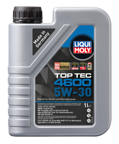 LIQUI MOLY TOP TEC 4600 5W-30- API SM/CF,OPEL DEXOS2- 1L