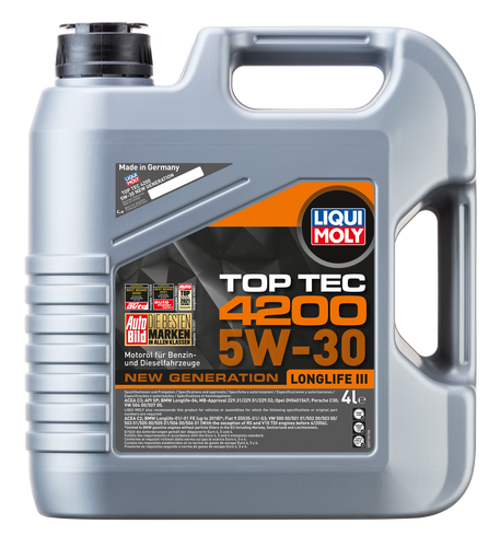 LIQUI MOLY TOP TEC 4200 5W-30- VW 504 00/507 00 (3706)- 4L