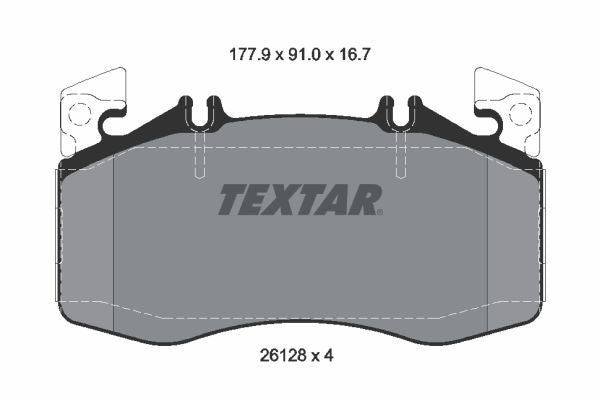 set placute frana,frana disc 2612801 TEXTAR
