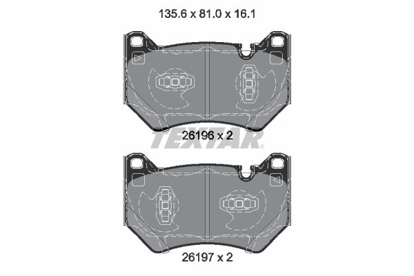 set placute frana,frana disc 2619601 TEXTAR