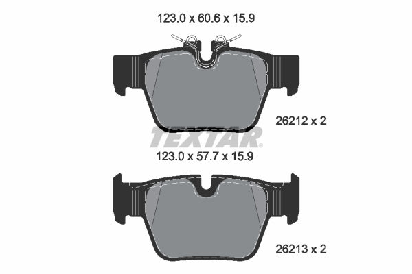 set placute frana,frana disc 2621201 TEXTAR