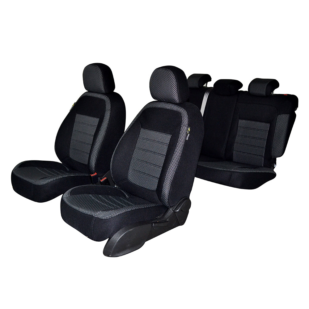 SET HUSE SCAUN UMBRELLA PENTRU RENAULT MEGANE II HATCH 2004-2010 (BANCHETA FRACTIONATA) CU TETIERE SPATE IN FORMA DE L