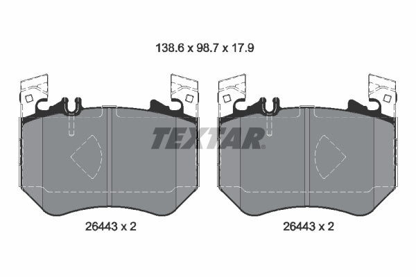 set placute frana,frana disc 2644301 TEXTAR