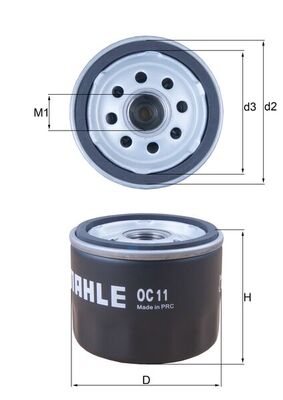 Filtru ulei OC 11 MAHLE