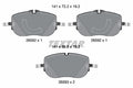 set placute frana,frana disc 2659201 TEXTAR