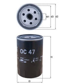 Filtru ulei OC 47 MAHLE