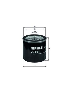 Filtru ulei OC 90 OF MAHLE
