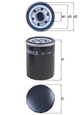 Filtru ulei OC 194 MAHLE