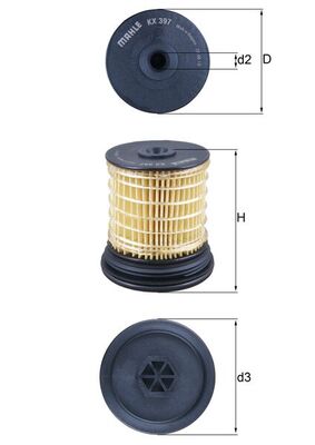filtru combustibil KX 397 MAHLE
