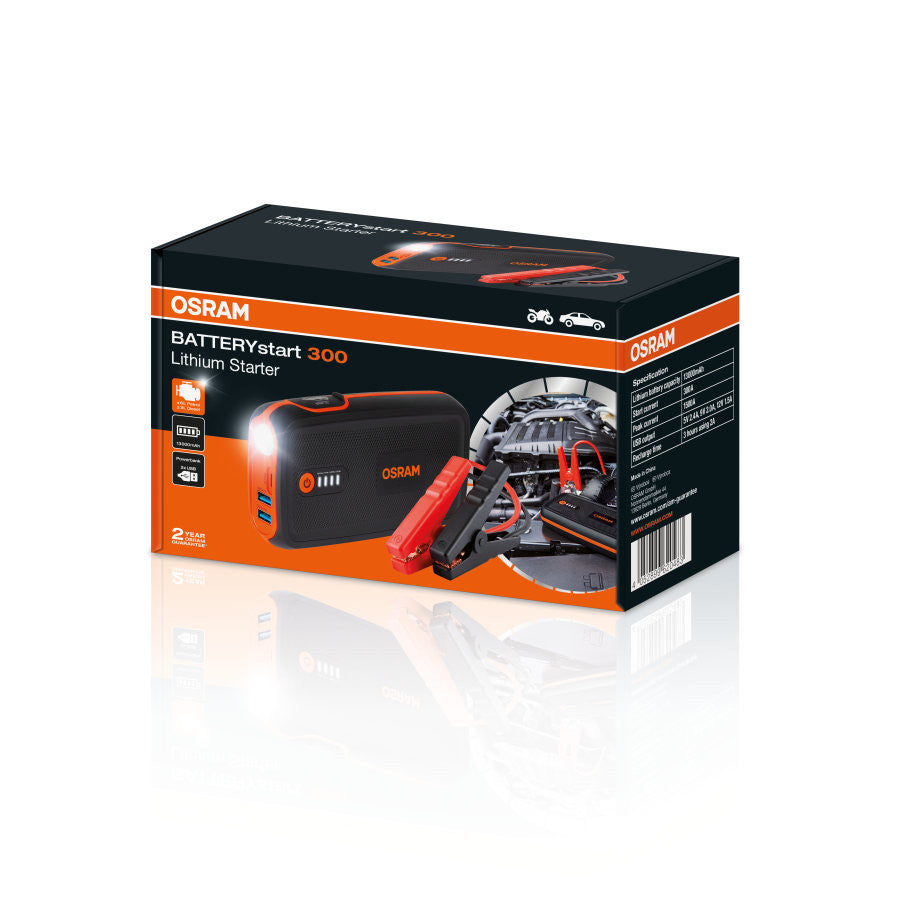 Jump starter pentru pornire masina, acumulator extern power bank 13000 mAh Osram Batterystart 300 - OBSL300